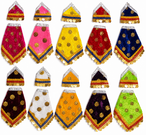 Premium Velvet Sai Baba Idol Dress – Embroidered Designer Vastra | 10 Colours Set | Size 0–6