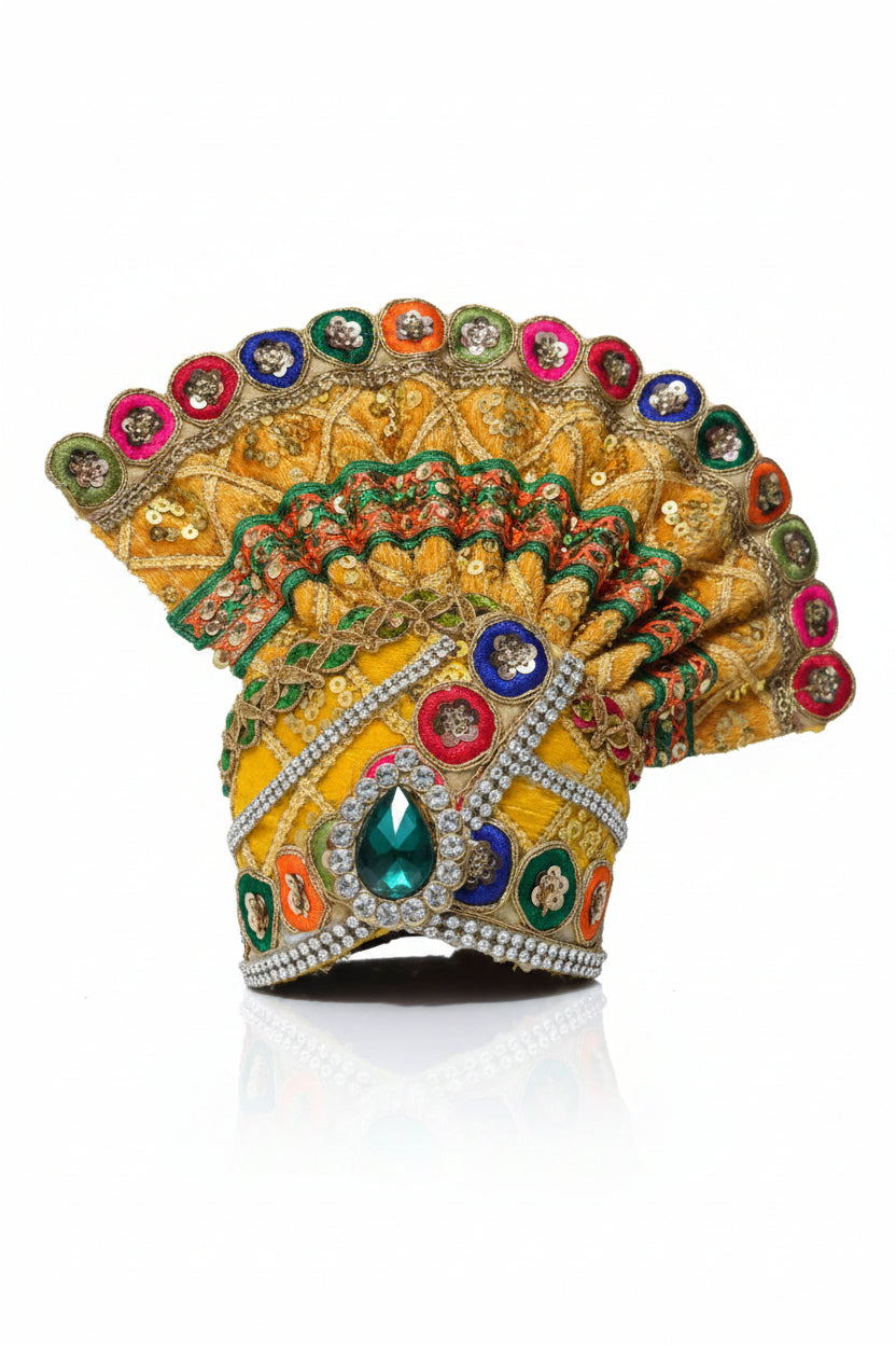 Jagannath Balabhadra Subhadra Idol with Premium Velvet Dress & Makuta - 3" to 8"
