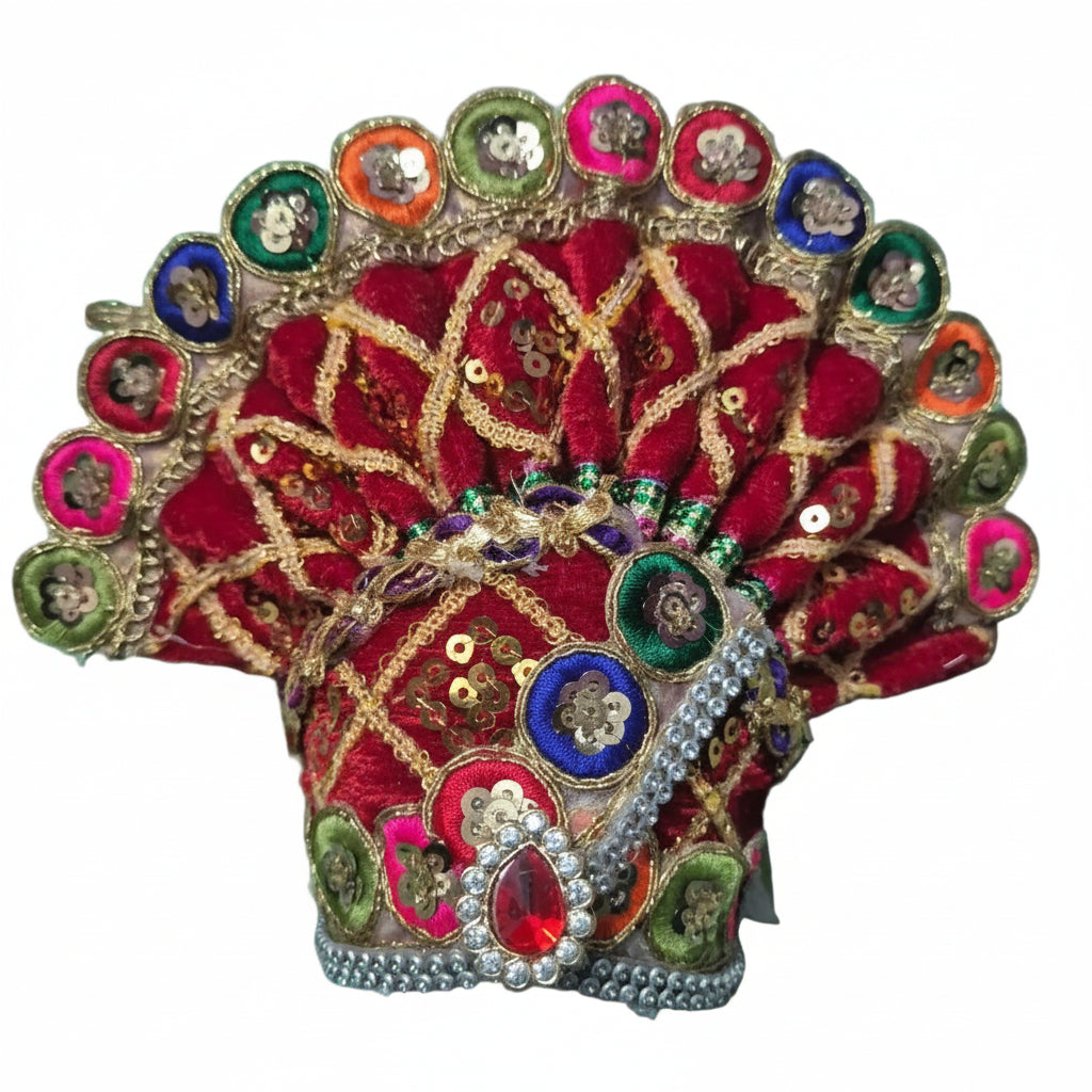 Jagannath Balabhadra Subhadra Idol with Premium Velvet Dress & Makuta - 3" to 8"