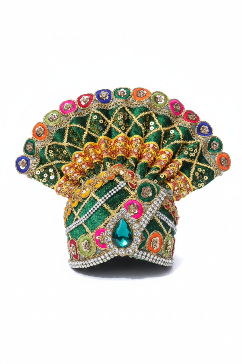 Jagannath Balabhadra Subhadra Idol with Premium Velvet Dress & Makuta - 3" to 8"