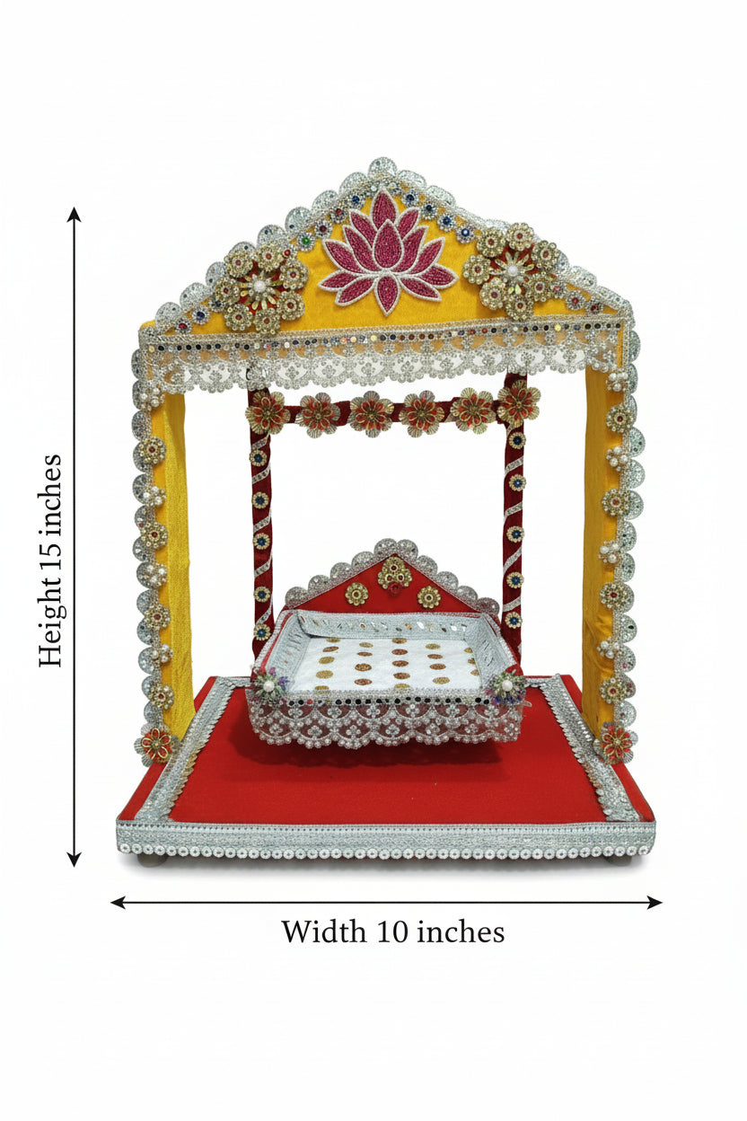 GOD’S GORGEOUS PREMIUM – Premium Bal Gopal Janmashtami Jhulan Set 10" to 20"